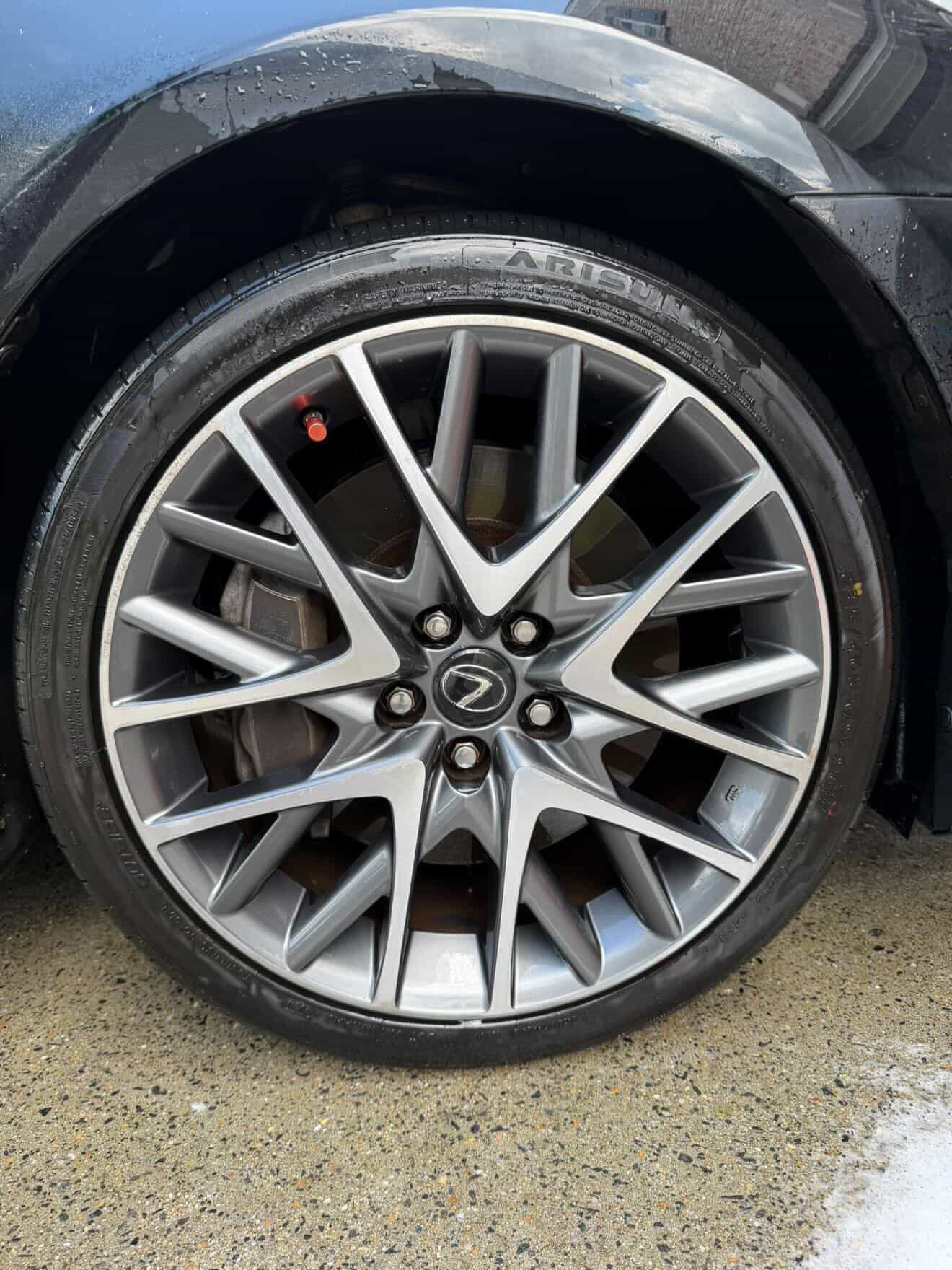 Wheel detail after
